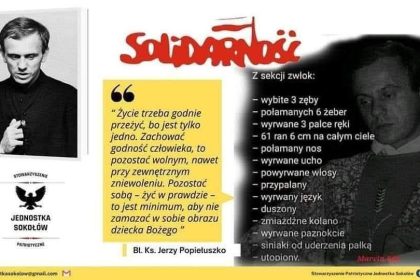 Ksiądz Jerzy przez przyjaciół był nazywany "Małym Papieżem" odprawiane przez Niego Msze Święte w intencji Ojczyzny strasznie drażniły komunistów. Czemu wyraz dali pod koniec 1982 roku kierując pismo do Kurii Metropolitarnej Warszawskiej. Msze ks. Popiełuszki jego przeciwnicy nazywali "mitingami antykomunistycznymi". W kazaniach nawoływał, by "zło dobrem zwyciężać" (wezwanie św. Pawła z Listu do Rzymian: +Nie daj się zwyciężyć złu, ale zło dobrem zwyciężaj+ ). Cześć i Wielka Chwała Bohaterowi, wieczna hańba jego oprawcom i mordercom!